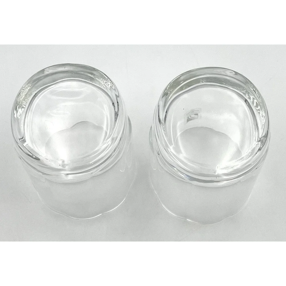 Luigi Bormioli Light & Music Italy Whiskey Glasses Set of‎ 2 Oval Base Tumblers